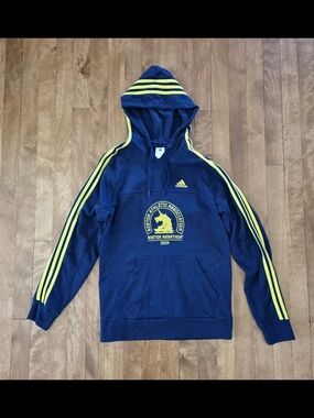 Adidas B.A.A. 2014 118th Boston Marathon Hoodie Sweatshirt Adult Size S